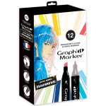 GRAPH'IT Set de 12 marqueurs - ARTIST SERIES - ESQUISSEWEI